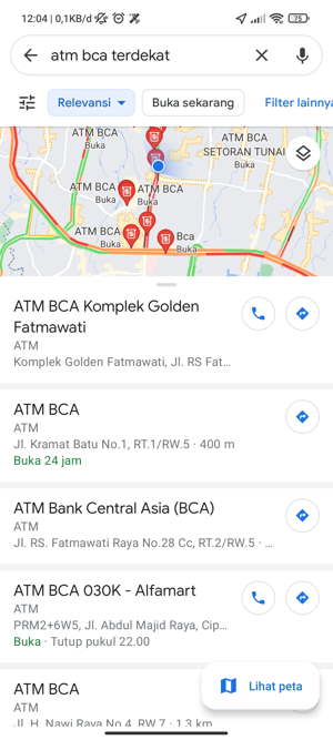 ATM Bank BCA Terdekat dari Lokasi Saya Sekarang
