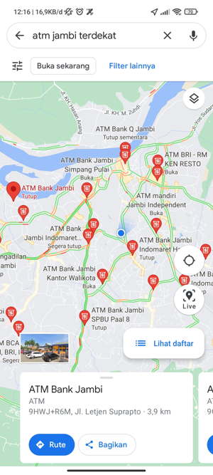 ATM Bank Jambi Terdekat dari Lokasi Saya Sekarang