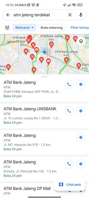 ATM Bank Jateng Terdekat dari Lokasi Saya Sekarang